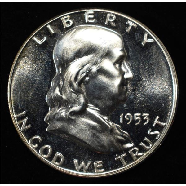 1953 FRANKLIN HALF DOLLAR GEM CAMEO PROOF