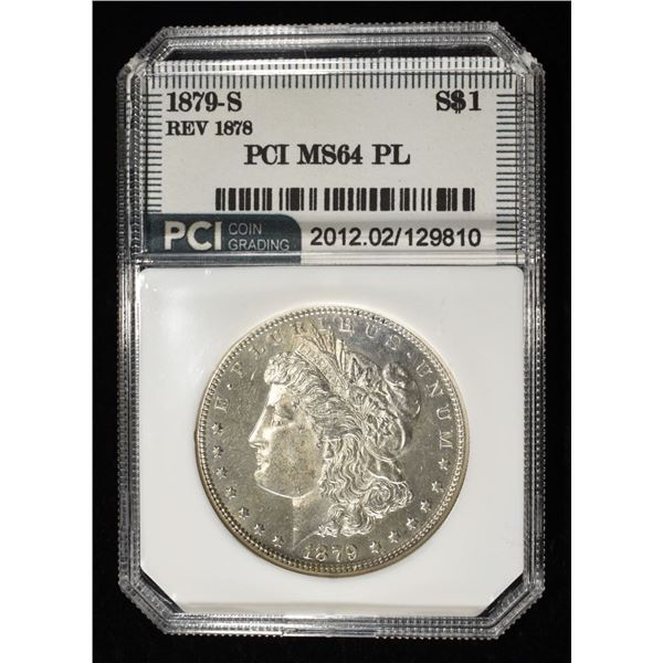 1879-S REV 78 MORGAN DOLLAR PCI CH/GEM BU PL