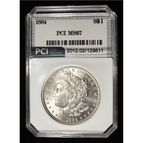 1884 MORGAN DOLLAR PCI SUPERB GEM BU