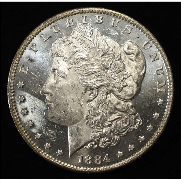 1884-O MORGAN DOLLAR CH BU DMPL