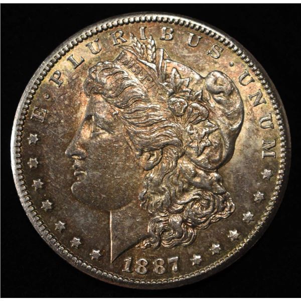 1887-S MORGAN DOLLAR CH TO GEM ORIG UNC