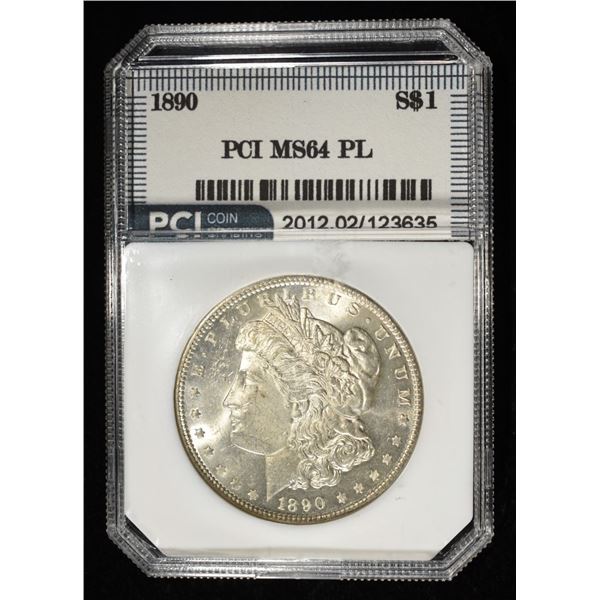 1890 MORGAN DOLLAR PCI CH/GEM BU PL