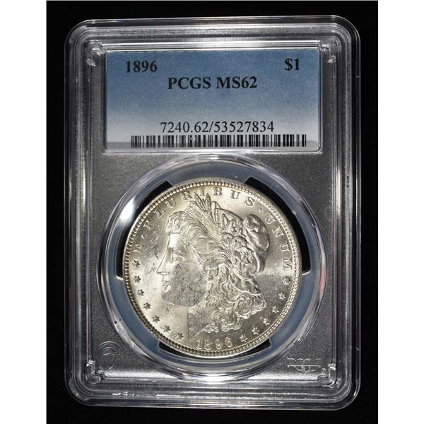 1896 MORGAN DOLLAR PCGS MS62