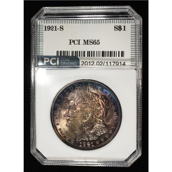 1921-S MORGAN DOLLAR PCI GEM BU