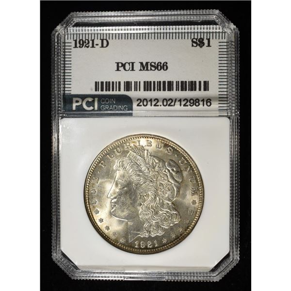1921-D MORGAN DOLLAR PCI SUPERB GEM BU