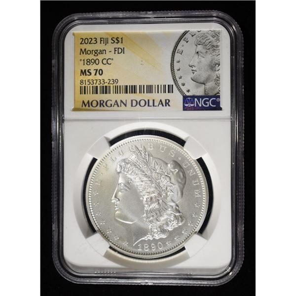 2023 FIJI MORGAN FDI "1890 CC" NGC MS 70