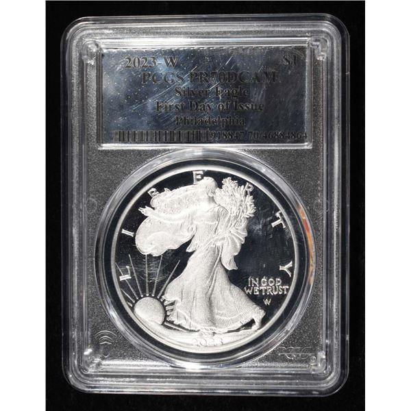 2023-W AMERICAN SILVER EAGLE PCGS PR70 DCAM FDI