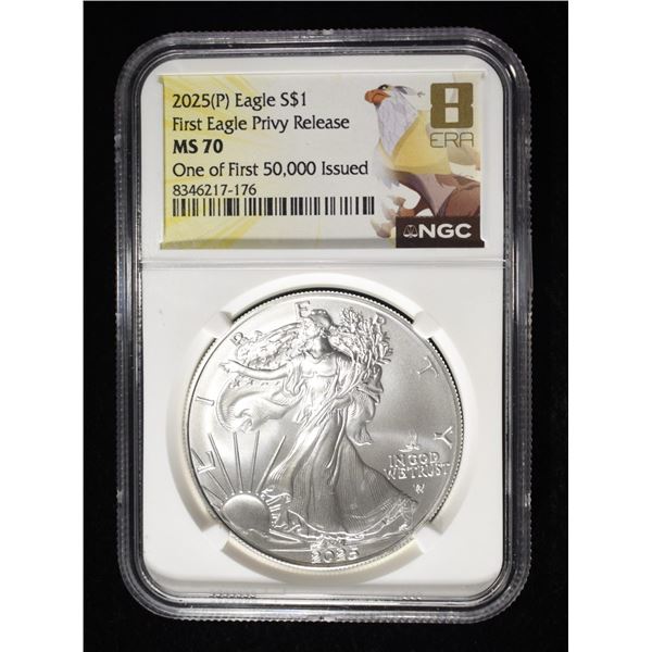 2025(P) AMERICAN SILVER EAGLE NGC MS70