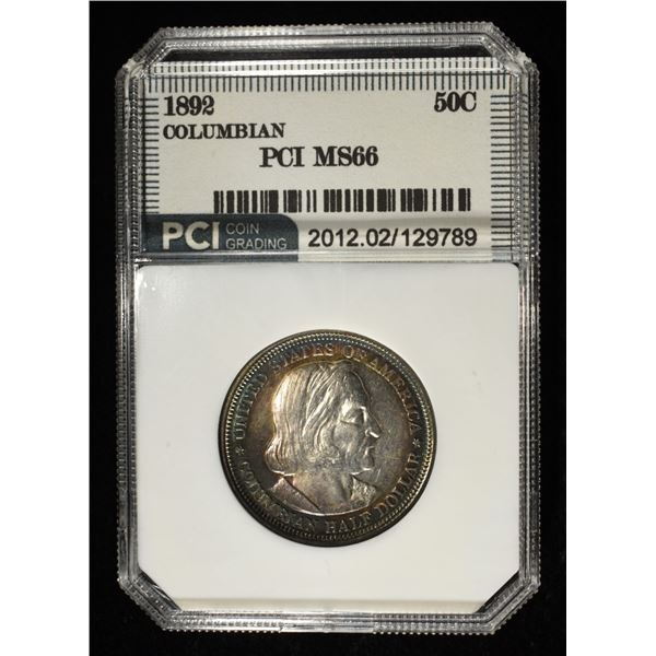 1892 50C COMMEM COLUMBIAN PCI SUPERB GEM BU