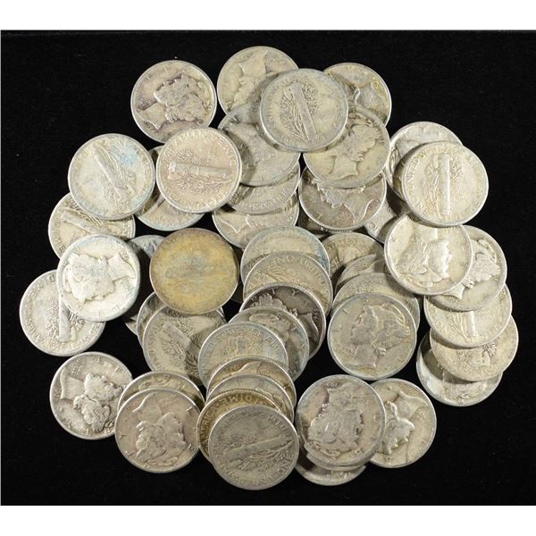 (50) MERCURY DIMES