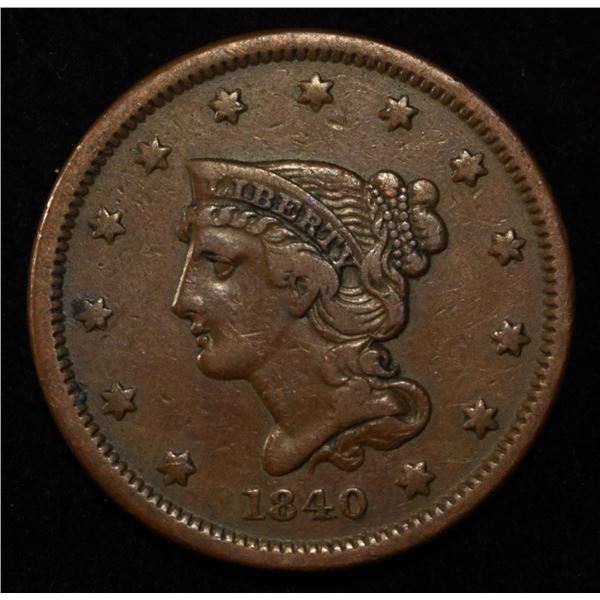 1840 SMALL DATE LARGE CENT AU