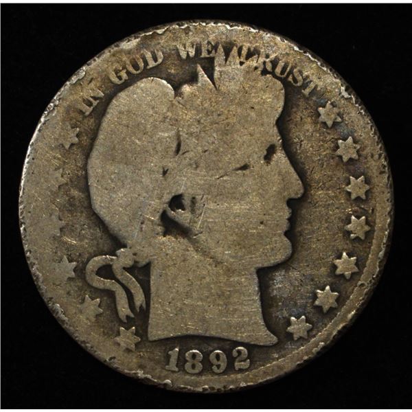 1892-O BARBER HALF DOLLAR AG