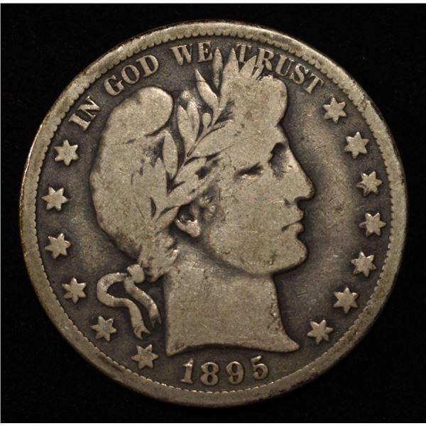 1895-O BARBER HALF DOLLAR G/VG