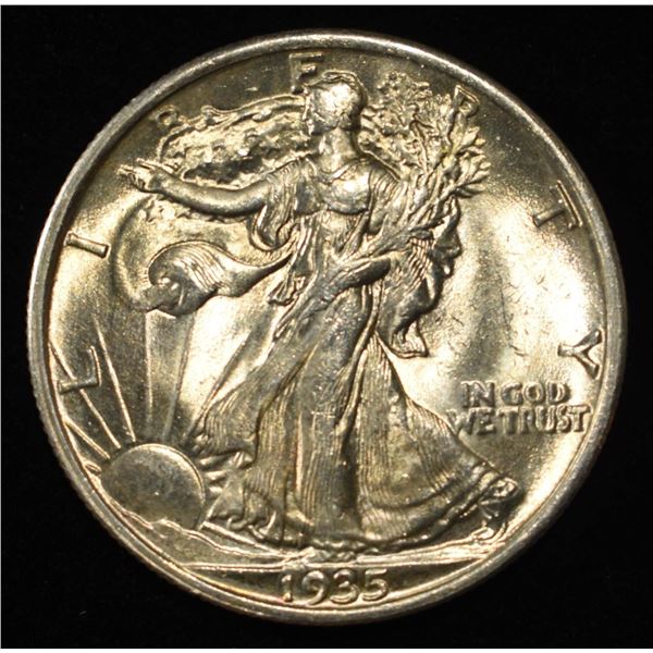 1935 WALKING LIBERTY HALF DOLLAR CH BU