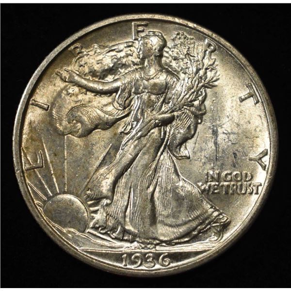1936-D WALKING LIBERTY HALF DOLLAR BU