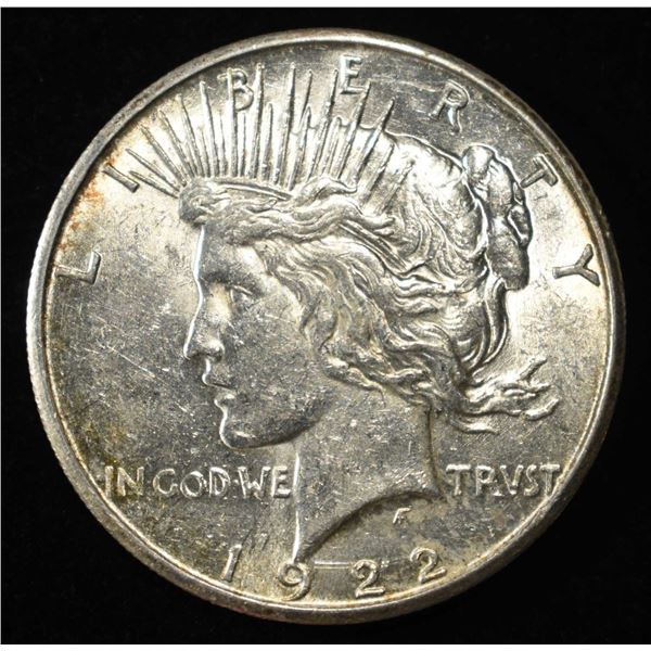 1922-S PEACE DOLLAR AU/BU