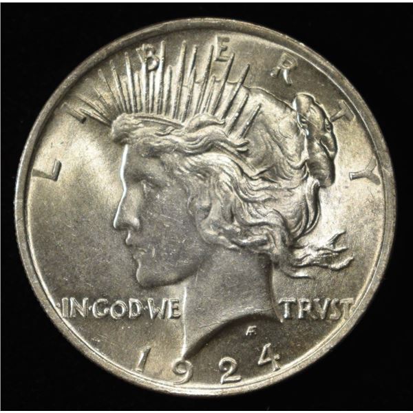 1924 PEACE DOLLAR CH BU