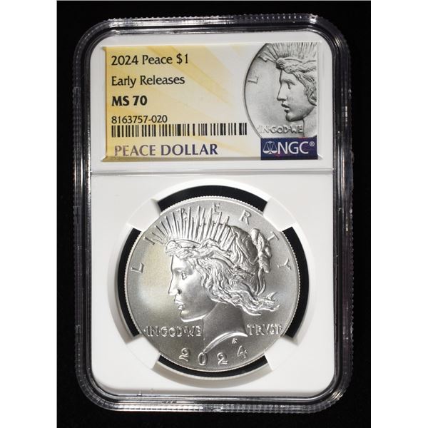 2024 PEACE DOLLAR NGC MS70 EARLY RELEASES