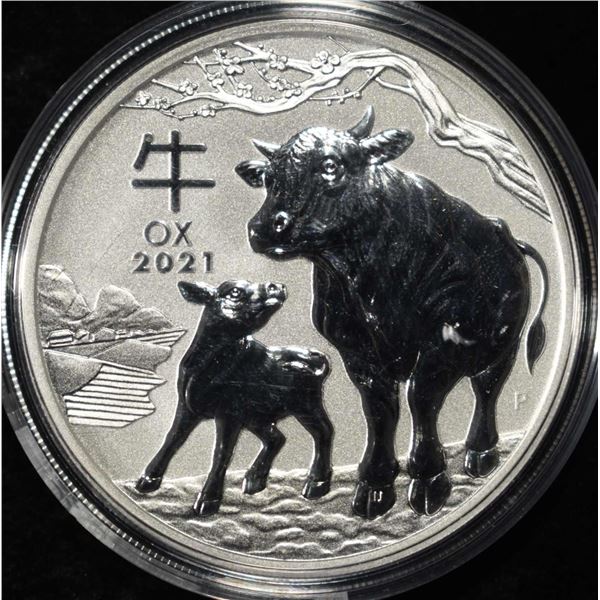 2021 LUNAR YEAR OF THE  OX 1 OZ .999 SILVER ROUND