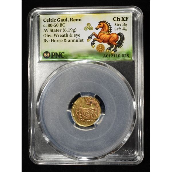 c.80-50 BC GOLD AV STATER PNC CH XF