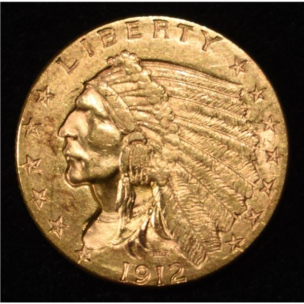 1912 $2.50 INDIAN GOLD CH BU