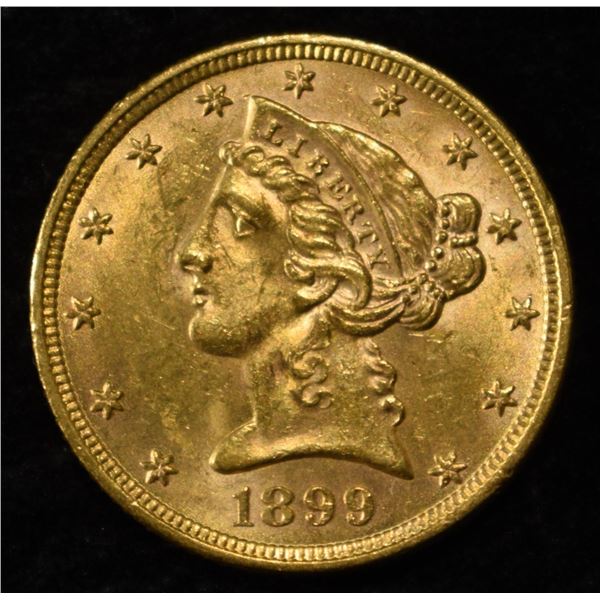 1899 $5 GOLD LIBERTY BU