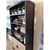 Image 2 : Dark Wood Open Shelf Cabinet, 900$ CAD Retail