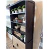Image 3 : Dark Wood Open Shelf Cabinet, 900$ CAD Retail