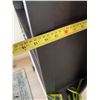 Image 5 : Dark Wood Bookcase with Woven Panel Doors, 36"W x 72"H x 16"D