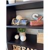Image 2 : Decorative Shelf Lot with Artificial Plants, Ceramic Vases, and Wooden Boxes