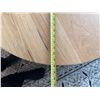 Image 4 : Round Oak Coffee Table with Black Metal Legs