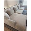 Image 12 : Urban Barn Sectional Sofa, Textured Beige Upholstery