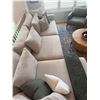 Image 6 : Urban Barn Sectional Sofa, Textured Beige Upholstery