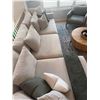 Image 7 : Urban Barn Sectional Sofa, Textured Beige Upholstery