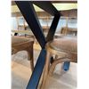Image 12 : Live Edge Wood And Resin Dining Table Set With Four Chairs And Bench