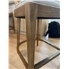 Image 4 : Wood and Cane Bar Stool With Upholstered Seat