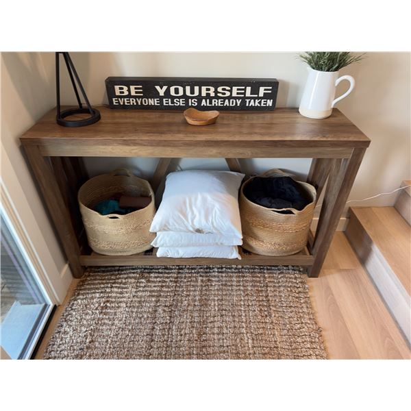 Wood Console Table, Rectangular, Approx. 55x14x34 Inches