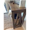 Image 7 : Wood Console Table, Rectangular, Approx. 55x14x34 Inches