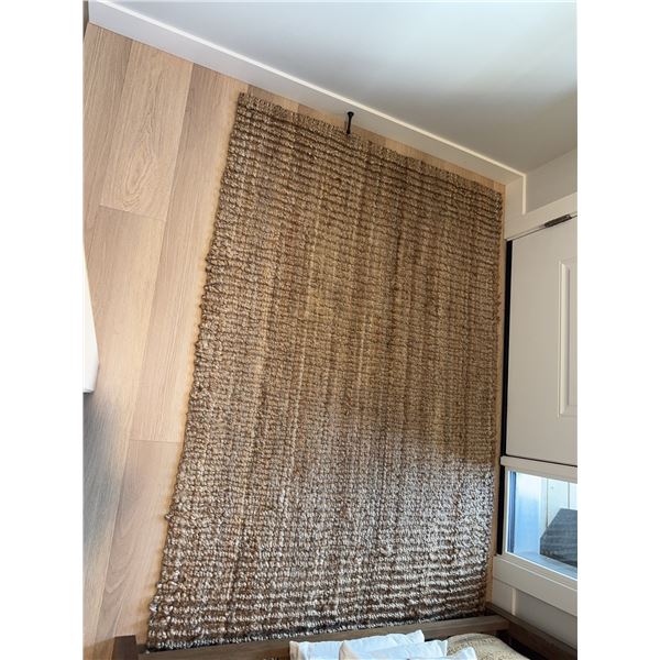 Handwoven Natural Fibre Jute Area Rug 135 cm x 90 cm