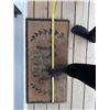 Image 1 : Rectangular Coir Welcome Doormat with Leaf Motif 30 x 18 Inch