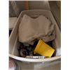 Image 2 : Plastic Storage Tote With Miscellaneous Contents
