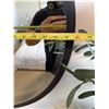 Image 3 : Round Wall Mirror with Black Metal Frame, 36-Inch Diameter