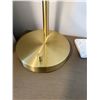 Image 2 : Brass Table Lamp With Glass Shade, 26" Height