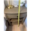 Image 3 : Wood Nightstand with Single Drawer and Two Shelves