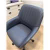 Image 2 : Modern Grey Faux Leather Swivel Office Chair with Casters