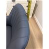 Image 3 : Modern Grey Faux Leather Swivel Office Chair with Casters
