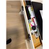 Image 6 : White Desk and Bookshelf Set With Drawers and Decorations