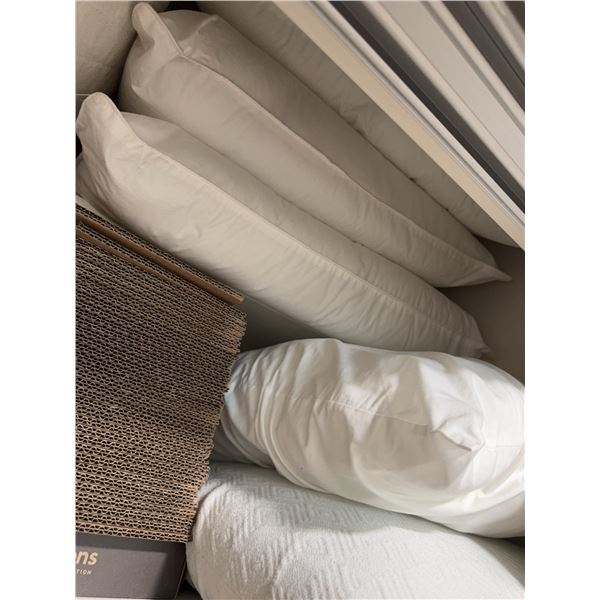3 White Polyester Fibre Filled Bed Pillows