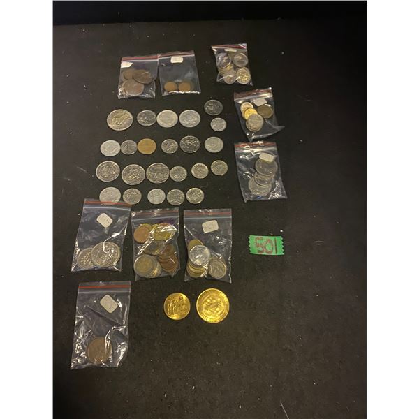 Collection of world coins