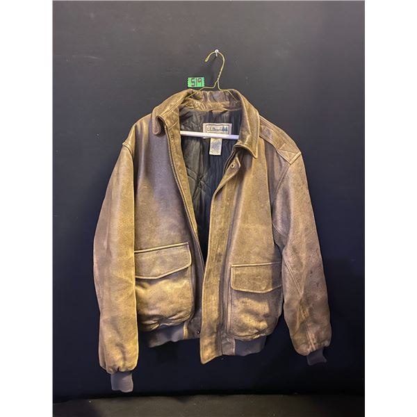 Men's LL Bean jacket, goatskin, size Small